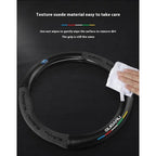 For Subaru Outback Brz Wrx Xv Ascent Forester Impreza Legacy Car Suede Carbon Fiber Leather Steering Wheel Cover Accessories CM World