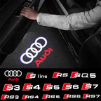 2Pcs Car Door Welcome Light Led HD Projector Lamp Courtesy Lights for Audi Sline S3 S4 S5 S6 S7 RSA3 A5 RS3 RS4 RS5 RS6 RS7 SQ5 CM World
