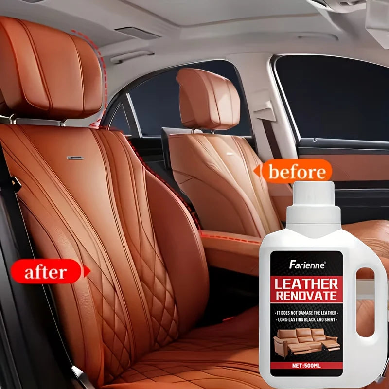 500ML Leather Care Cream, Restores Various Leathers, Car Seats, Sofas,Jackets,Shoes,All Colors Bags,Leather Clothing Maintenance CM World