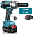 Seesii 3-in-1 650N.m Cordless Impact Wrench & Electric Drill & Screwdriver 1/2" Brushless Impact Gun Kit with 2*4.0ah Batteries LED Light  for Car Home