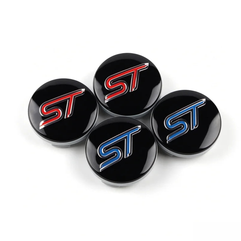 4 Pack Car Wheel Center Hub Cap Rim Cover 54mm ST Line for Ford Focus Mondeo Mustang Fiesta Kuga MK2 Everest Escape Accessories