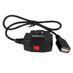 24 Hours Parking Monitoring 5V 3A USB Car Charge Cable OBD Hardwire Kit with Switch Wire For Dash Cam Camcorder Vehicle DVR