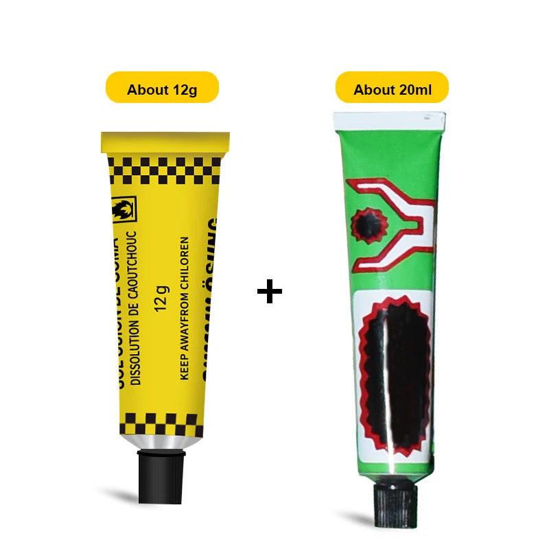 12/20g Tire Repairing Glue Inner Tube Puncture Strong Bonding Cold Repair Glue Car Motorcycle Bicycle Tire Repairing Glue Tool