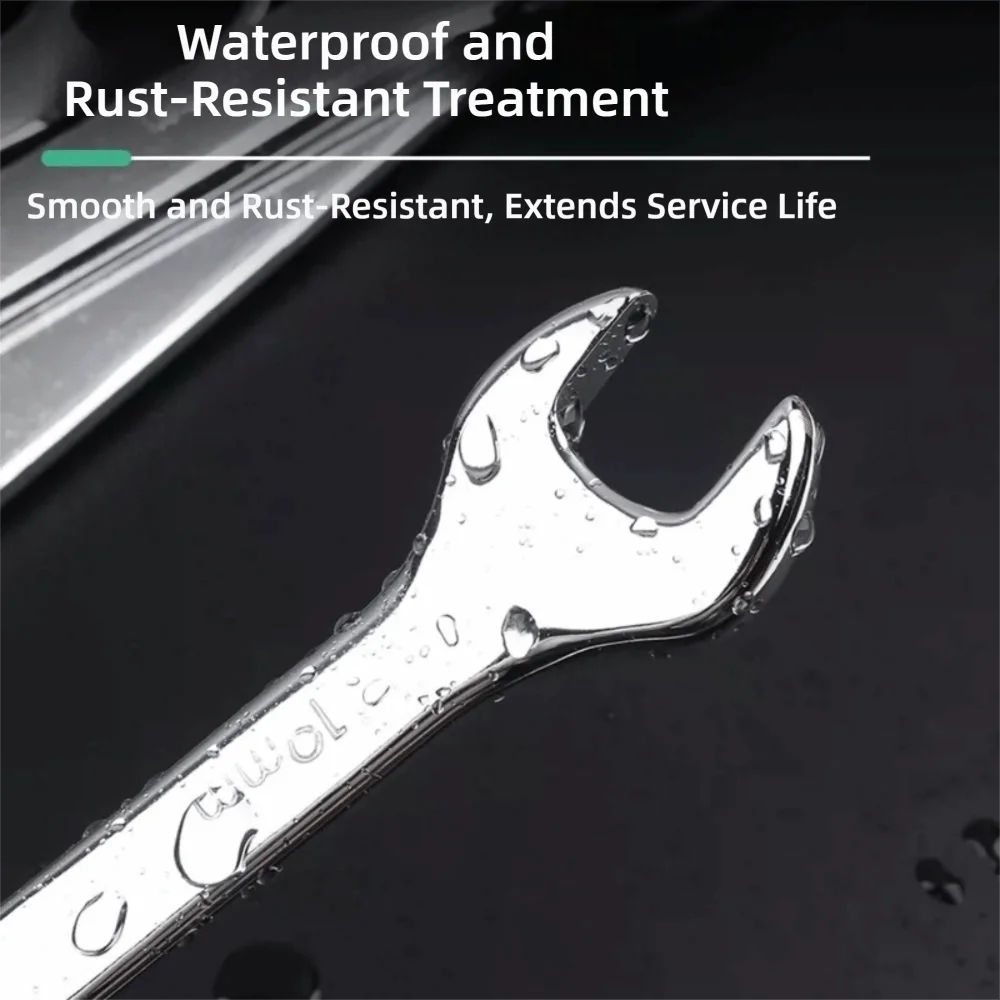 Hand Tool 6-32mm Combination Wrench Chrome Vanadium Steel Metric Open-ended Spanner Opened Ring Repair Wrench Home Use