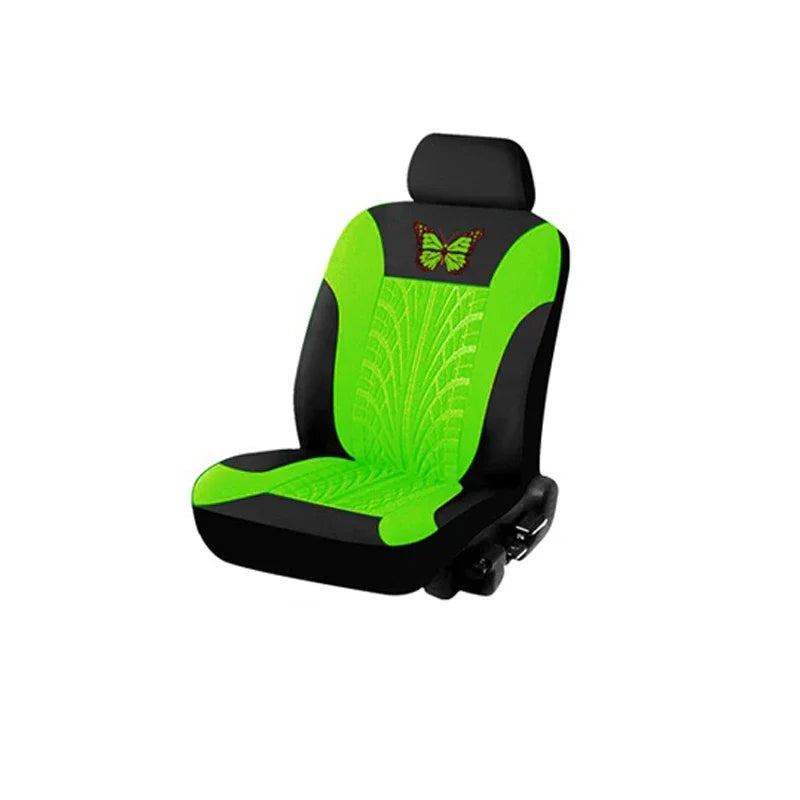 Car Seat Cover Full Set, Universal Butterfly Pattern Embroidery Auto Seat Cover Set CM World