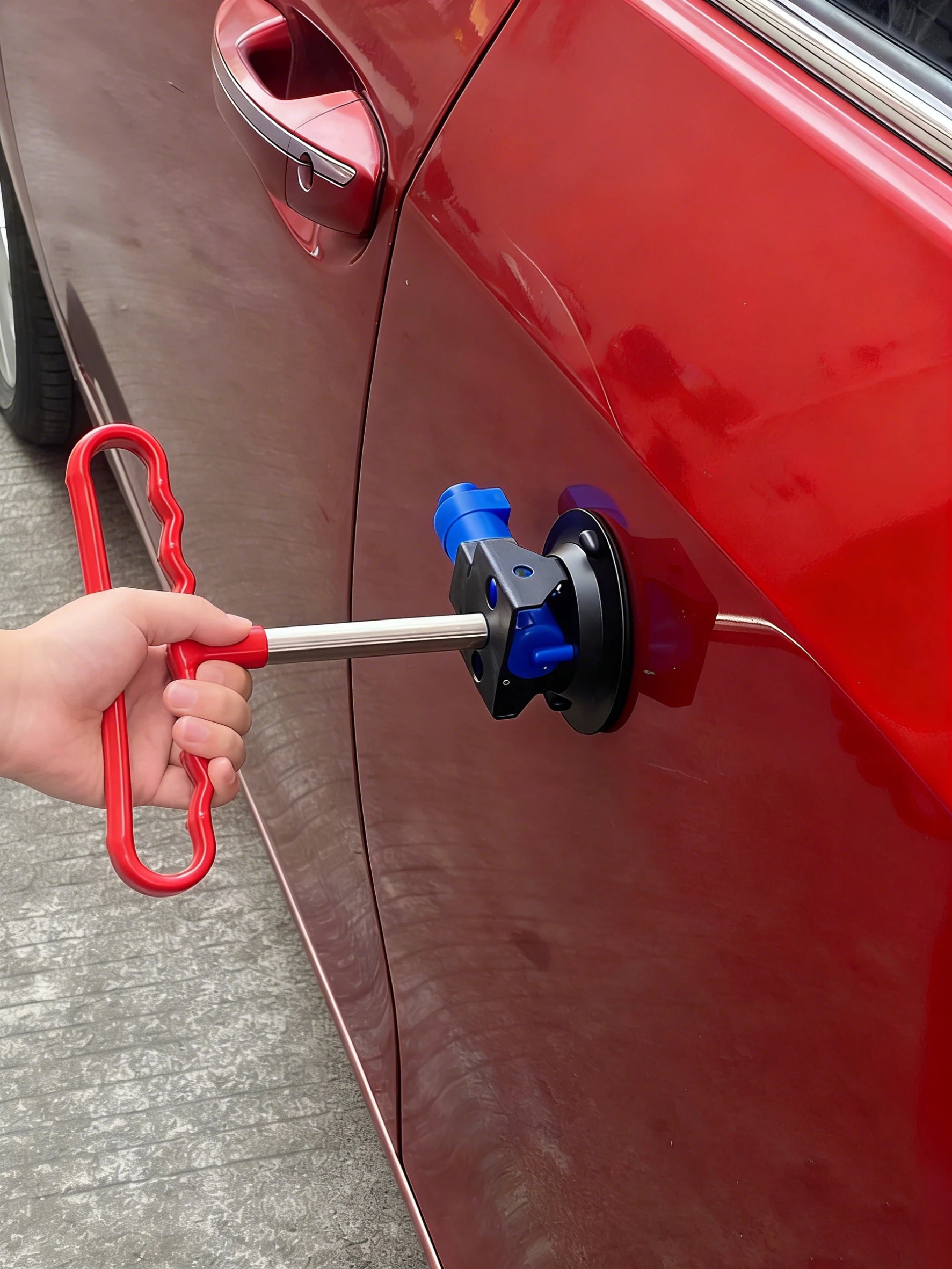 2026 New Wave Handle Vacuum Pump Dent Puller, Powerful Paintless Car Body Dent Repair Tool, Suitable for Hail Damage Removal CM World