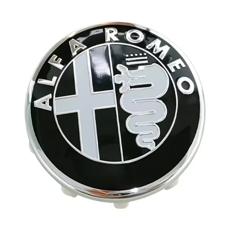 4pcs 58mm Car Wheel Rims Hub Center Caps for Alfa Romeo Logo Giulietta Mto Giulia GT 159 147 156 166 Stelvio Brera Aceessories CM World