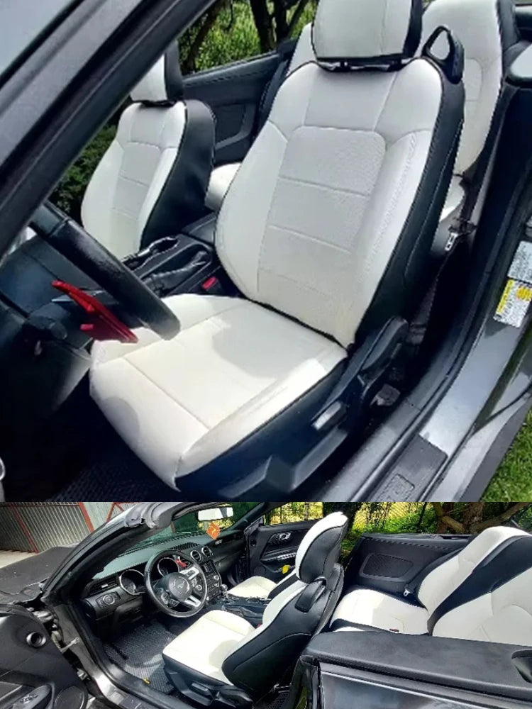 Custom Fit for 2015-2024 Mustang Coupe Car Seat Covers Full Set Durable Quality Material for Ford Mustang Coupe Gt CM World