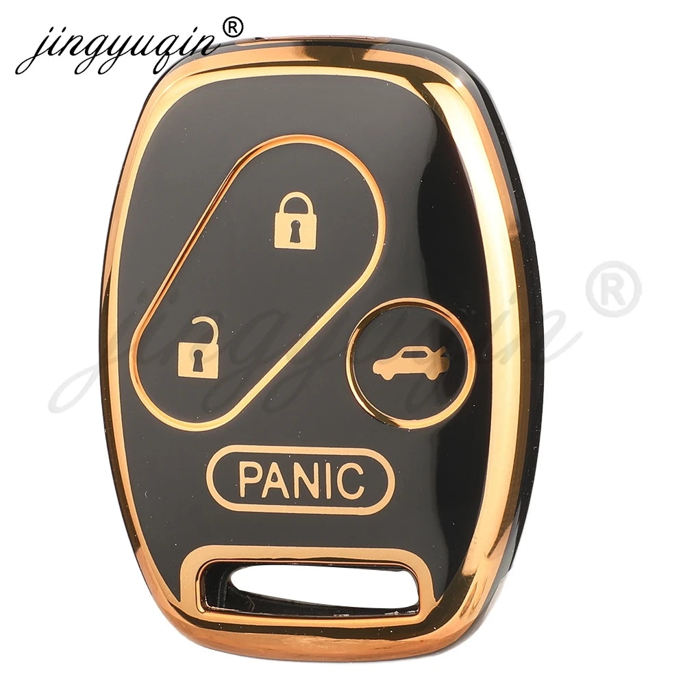 jingyuqin TPU Car Key Remote Fob Case Cover Keychain for Honda FIT CRV CRZ CIVIC Insight Ridgeline HRV Jazz ACCORD Pilot City CM World