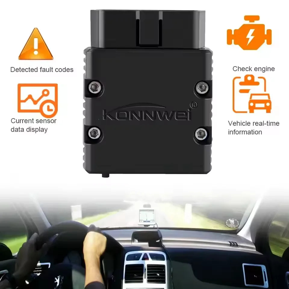 2026 KONNWEI KW902 ELM327 V1.5 OBD2 Car Diagnostic Scanner Bluetooth Auto Scanner Mini ELM 327 KW902 Code Reader for Android/IOS