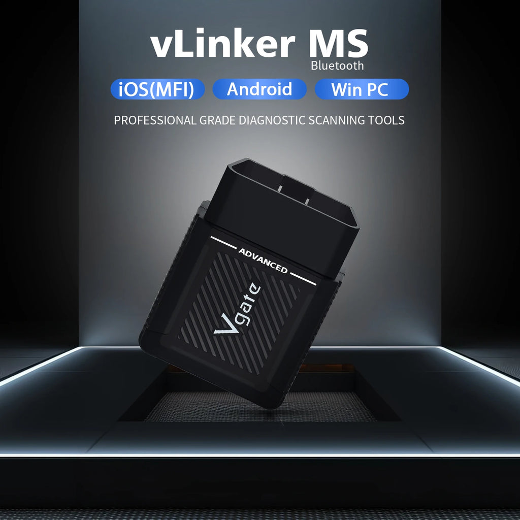 Vgate VLinker MS Upgrade ELM327 Bluetooth Support IOS/PC/Android Car Scanner OBD Auto Diagnostic Tool OBD 2 Scan PK ELM 327 V1 5