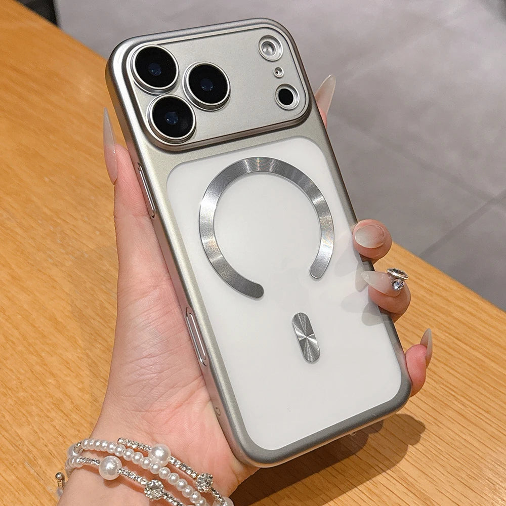 Luxury Matte Translucent Magnetic Case For iPhone 17 Pro Max 17Pro 17 Air For Magsafe Wireless Charging Camera Protector Cover Car Mobile World