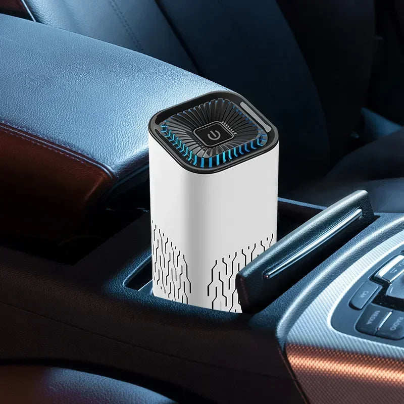 Auto small air purifier negative ion car cleaners HEPA fresh agent air filter dusty smoke smell removal, bedroom, office CM World