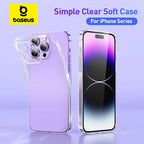 Baseus Clear TPU Case for iPhone 17 16 15 14 13 12 11 Pro Max Plus Air Soft Transparent Phone Cover Soft Thin Protective Case Car Mobile World