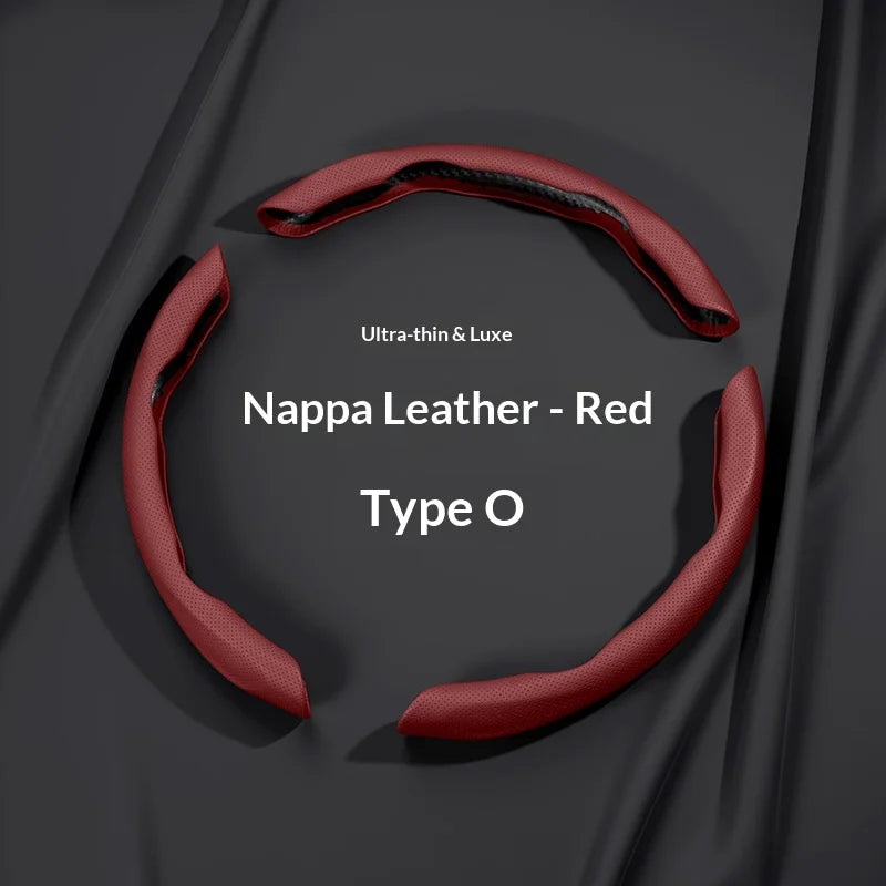 3-piece segmented steering wheel cover, Nappa non-slip and dirt-resistant, universal car accessory