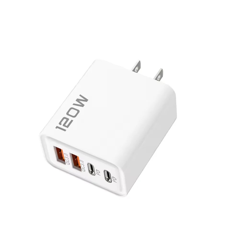 120W Fast Charger USB Type C Cable Fast Charging Phone Power Adapter For iPhone Xiaomi Samsung Quick Charge Wall Charger