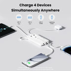 PISEN 3C Certified 22.5W Power Bank 10000mAh/ 20000mAh With Built-in Type C/L Cables Fast Charging Powerbank For iPhone Samsung Car Mobile World