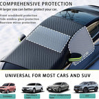 Universal Magnetic Car Window Snow Cover With Reflective Strips Waterproof Thicken Anti Freeze Four Seasons Windshield Cover CM World