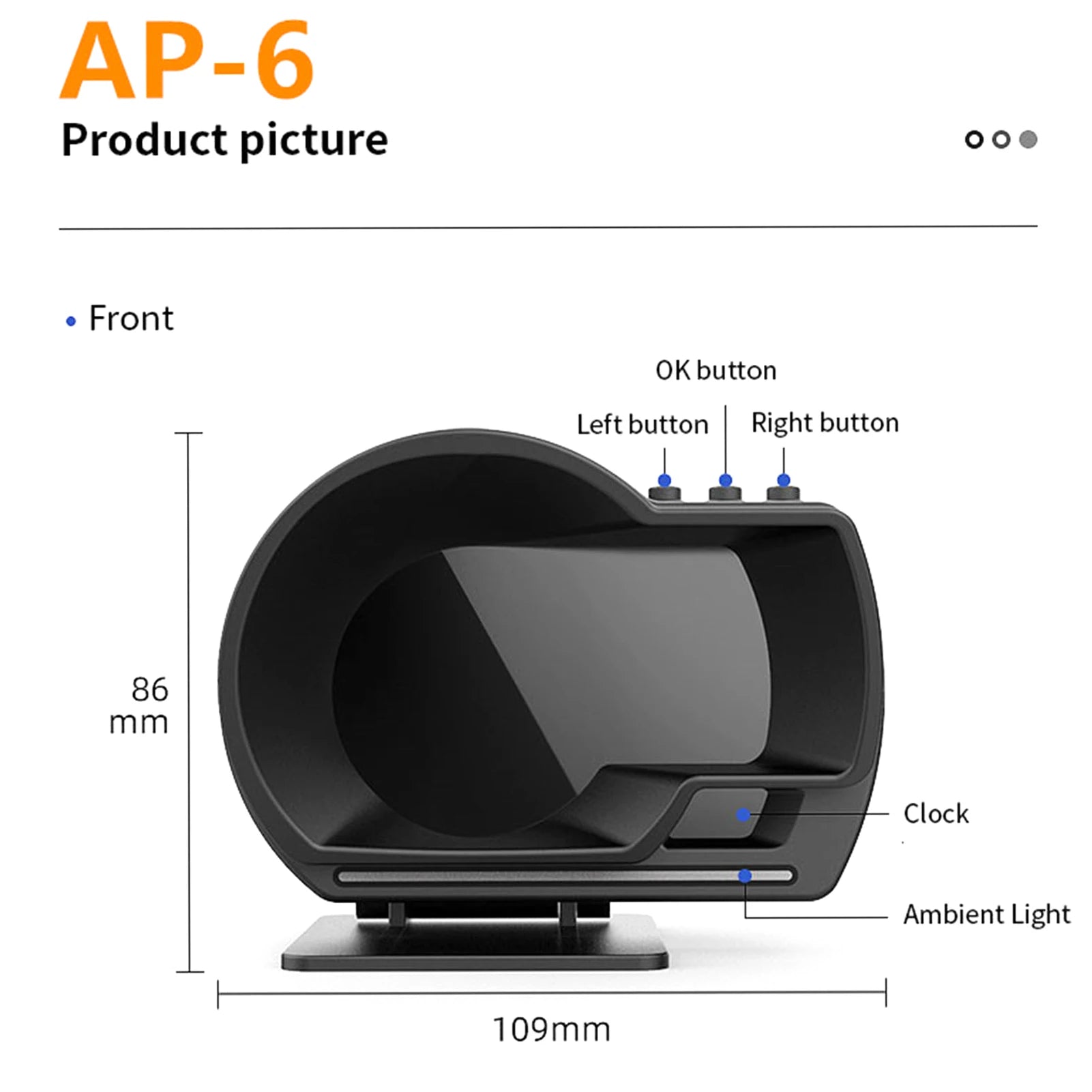 Car Head up Display, Gauge High Definition Speedometer Car Diagnostic Tool OBDⅡ+GPS Smart  OBD Fault Code Elimination CM World