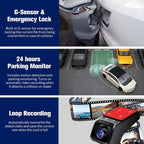 4K Car Dash Cam WiFi 2160P Rear View Reverse Camera 24H Parking Monitor Dual Channel DVR Recorder Night Vision Ultra HD Clear Car Mobile World