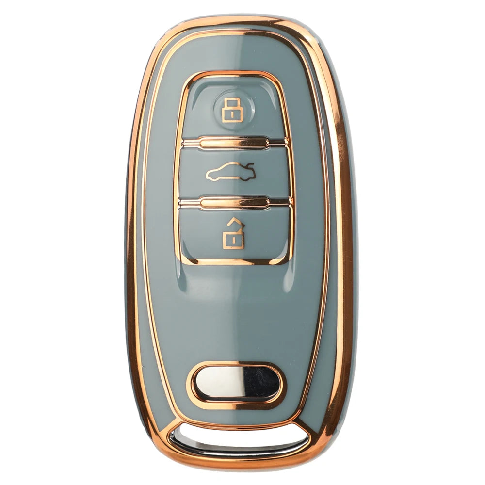 jingyuqin Remote Car Key TPU Cover Case Shell Holder Keychain For Audi A4 S4 B7 B8 A6 A5 A7 A8 Q5 S5 S6 Q3 Q7 Protector CM World