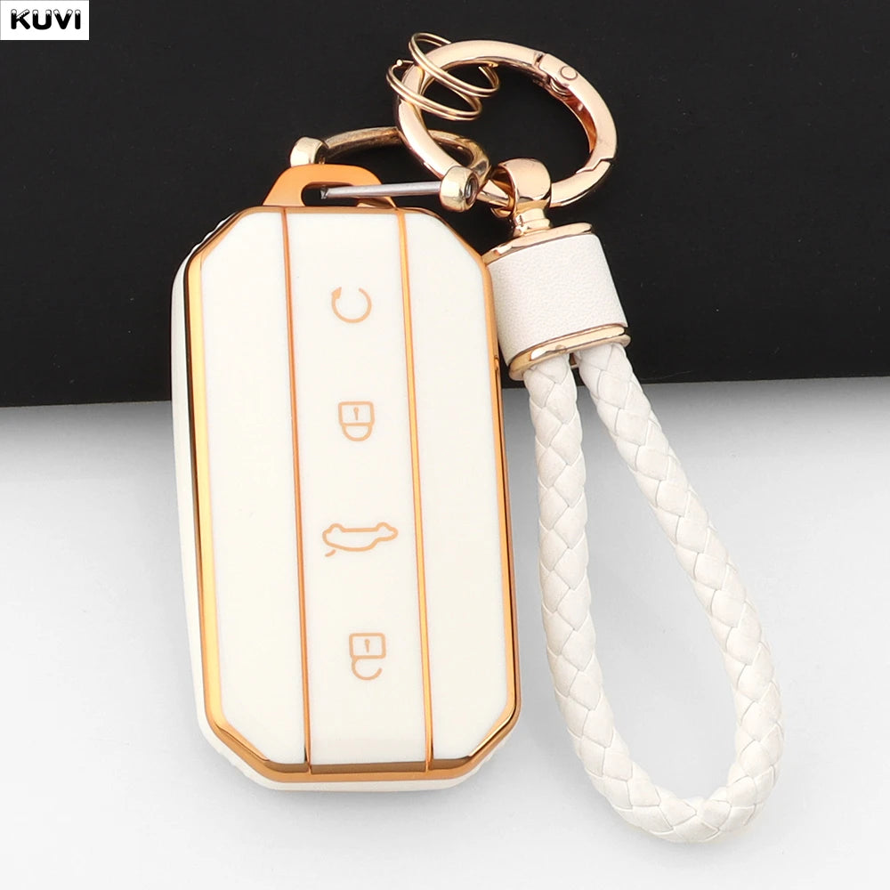 Fashion TPU Car Key Case Cover Shell For Chery Jaecoo J7 J5 7 5 Protection Bag Holder Keychain Keyless Auto Accessories