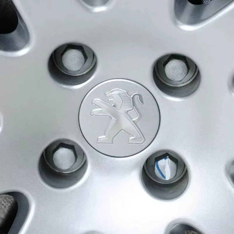 60mm Car Wheel Hub Caps Tire Center Cover Emblem Badge Auto Styling Accessories Fit Peugeot 206 207 307 308 508 2008 3008