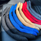 2025 Winter NEW Car Steering Wheel Cover Gearshift Handbrake Cover Protector Decoration Warm Super Thick Plush Auto Accessories CM World