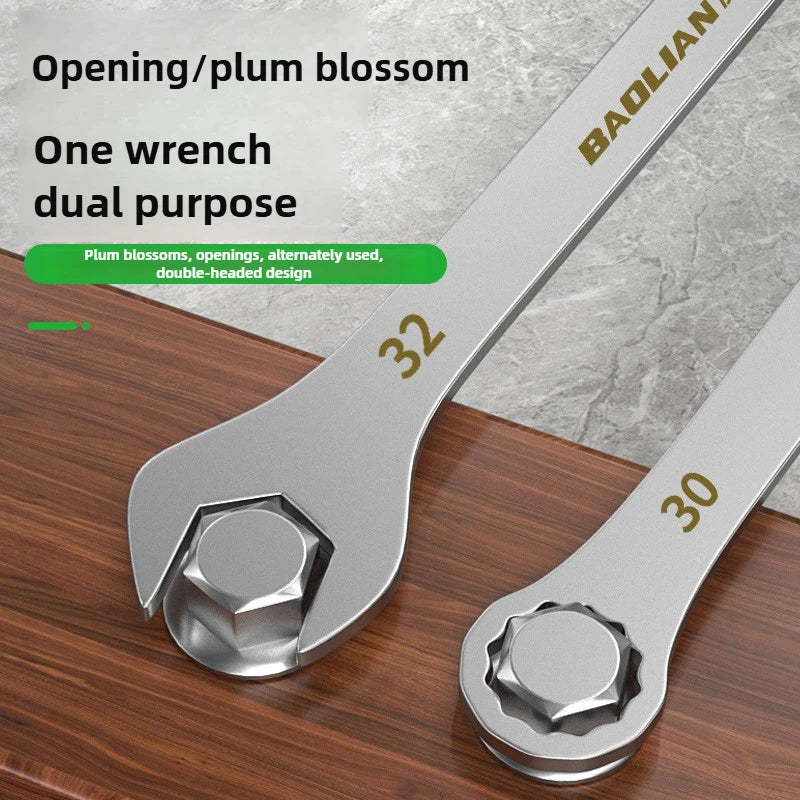 Ultra-Thin 4-27MM Ratchet Open End Wrench Dual-Purpose Universal Spanner for Bicycle Motorcycle Car Repair Tool