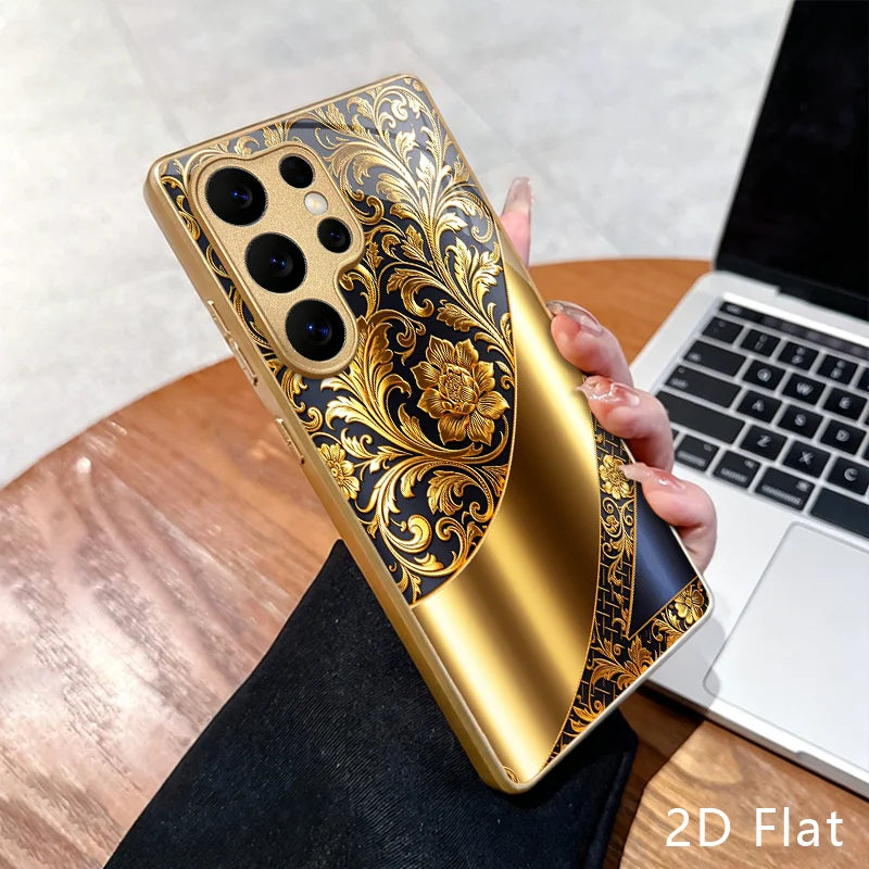 Classic patterns s25 ultra s26 ultra Fashion Glass phone case for Samsung Galaxy S26/S25/S24/S23/S22/S21FE Ultra Plus Shockproof