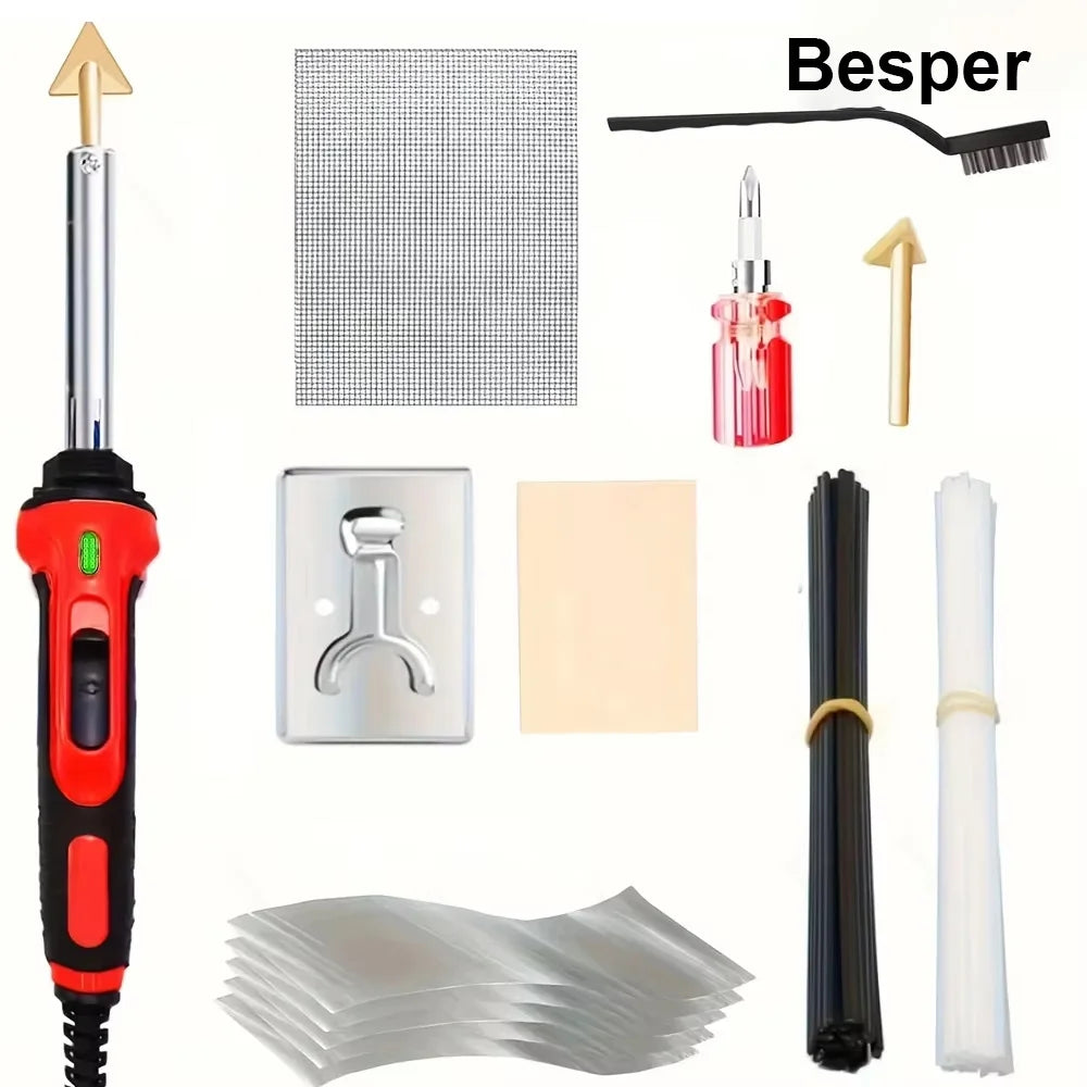 50W Plastic Welder 1000-200PCS Hot Stapler Plastic Repair Kit, Plastic Bumper Soldering Iron 2-in-1 For Car Bumper Crack Repair CM World