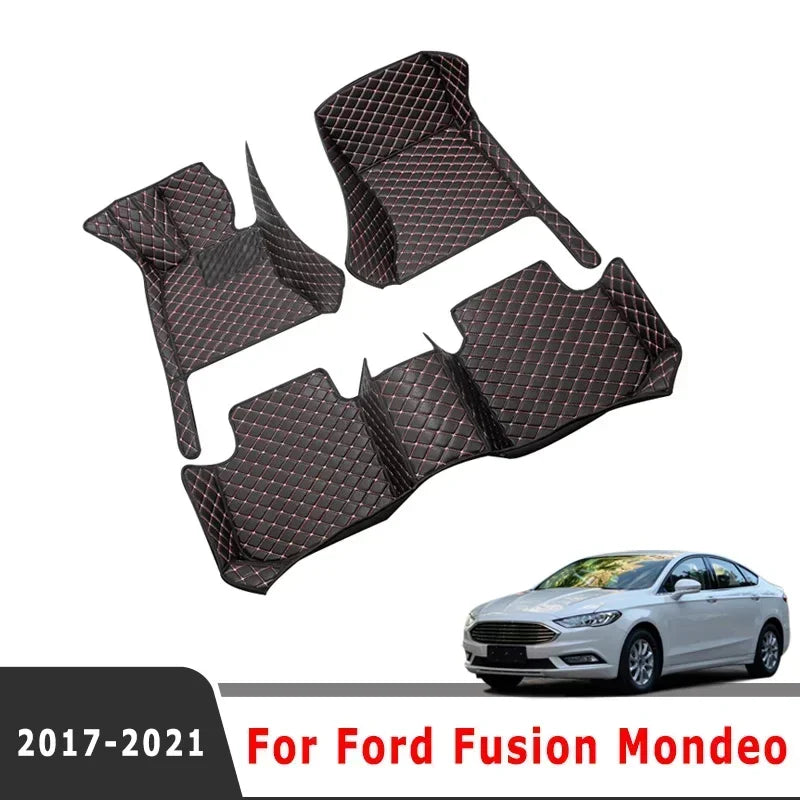 For Ford Fusion Mondeo 2021 2020 2019 2018 2017 Car Floor Mats Decoration Parts Auto Interior Styling Custom Waterproof Rugs