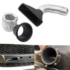 Car Front Bumper Admission Air Intake Pipe Kit Universal Turbo Inlet Hose ABS Plastic Carbon Fiber Look Cold Air Funnel Pipe Set CM World