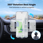 TOPK Car Phone Holder Mount for Cell Phones Upgraded Metal Hook Design,Hands-Free Holder for All Phones,Adjustable & Secure Fit
