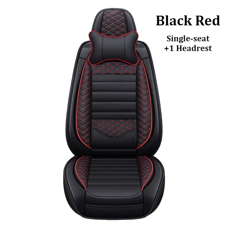 Luxurious PU leather  car seat cover, 3D wing & fixed lumbar support - Soft, comfortable and durable, suitable for most Car CM World