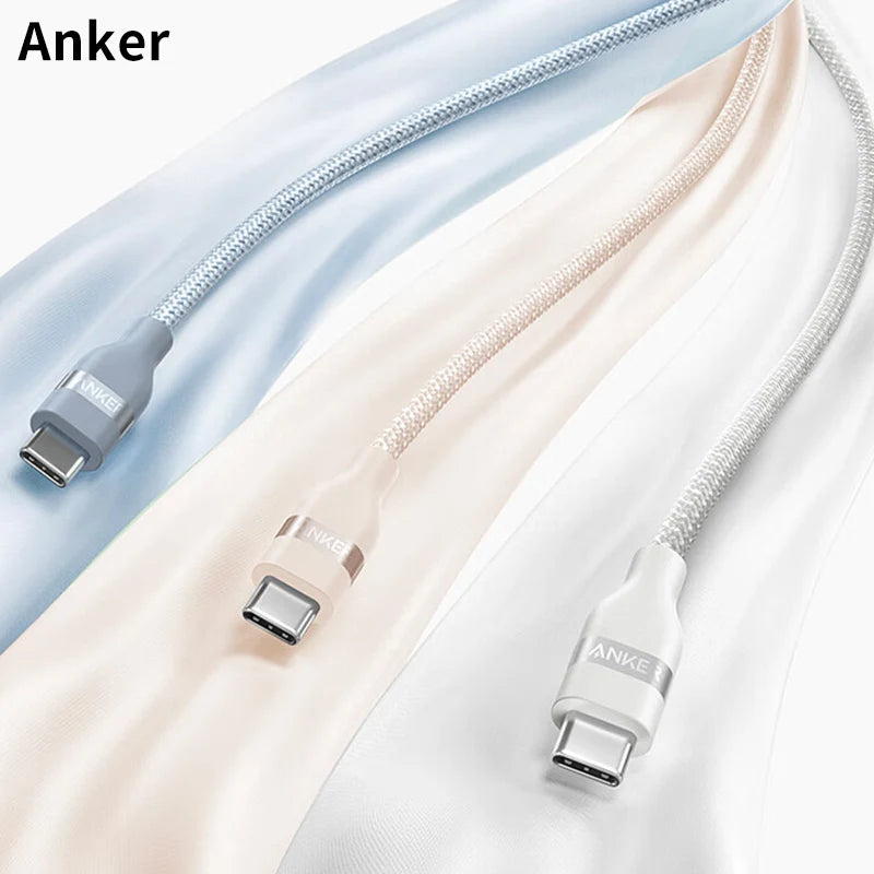 Anker A82E2 USB C to USB C Cable 240W Upcycled Braided Fast Charging Cord 3ft 6ft Optional for iPhone 16 Pro Series