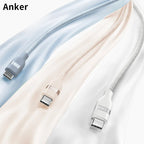 Anker A82E2 USB C to USB C Cable 240W Upcycled Braided Fast Charging Cord 3ft 6ft Optional for iPhone 16 Pro Series