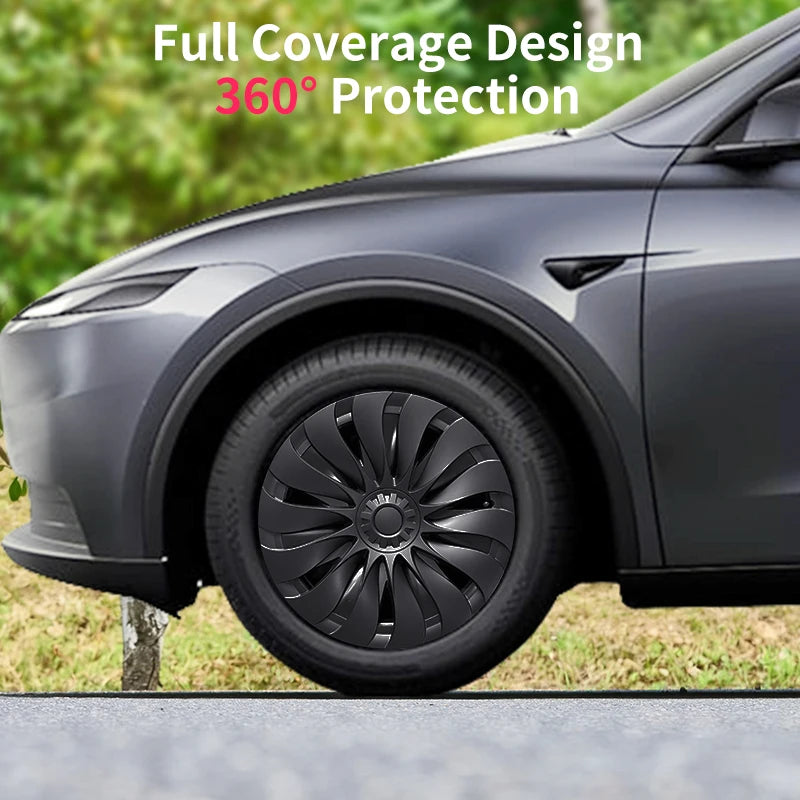 4PCS for Model Y Juniper Standard 18" Aperture Wheels 2026-Present 18 Inch New Storm Style Hubcap Wheel Cap for Tesla