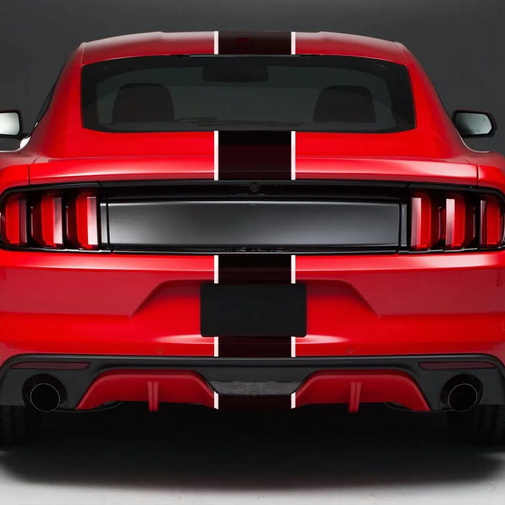 3Pcs Car Stickers Graphics Stripes Kit Vinyl Tuning Cover For Ford Mustang GT500 GT350 GT Auto Hood Bonent Roof Tail Decor Decal