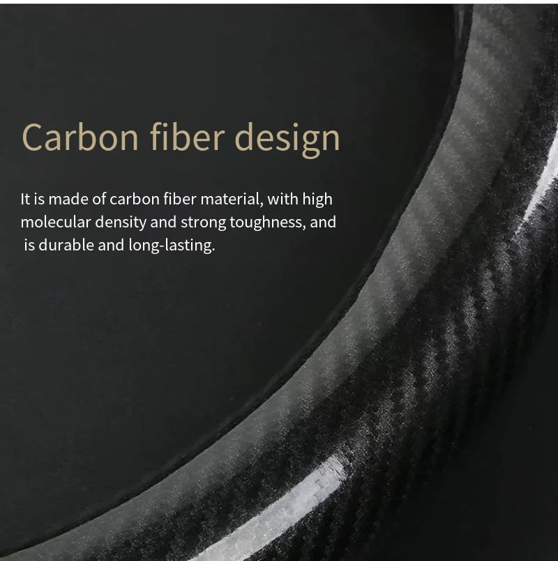Car steering wheel cover breathable carbon fiber sports model all season universal anti slip and wear-resistant handle cover CM World
