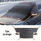 Windproof Snow Cover for Cars, Universal Windshield Frost Protector with Magnetic Edges, Durable Oxford Fabric CM World