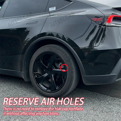 4PCS 19 Inch HubCap for Tesla Model Y Juniper 2025 Hubcap Performance Replacement 19''Crossflow Wheels Cover Full Rim Accessorie CM World