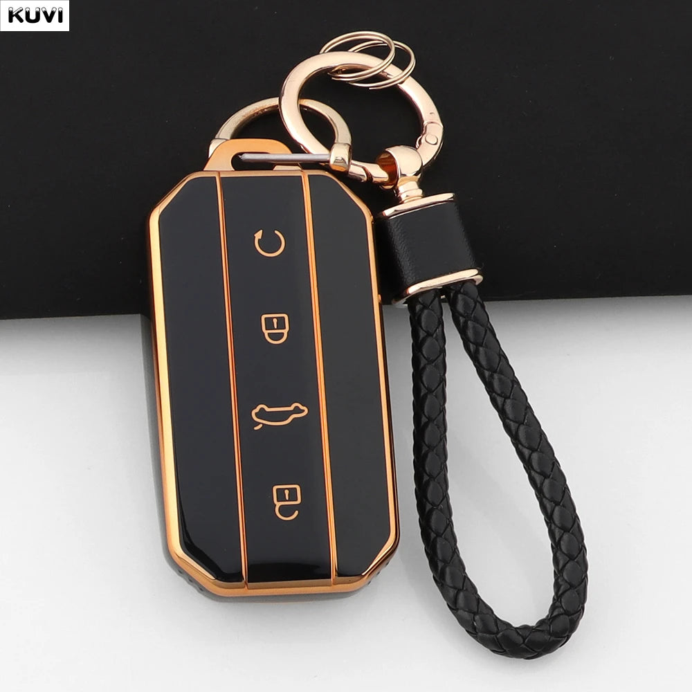 Fashion TPU Car Key Case Cover Shell For Chery Jaecoo J7 J5 7 5 Protection Bag Holder Keychain Keyless Auto Accessories