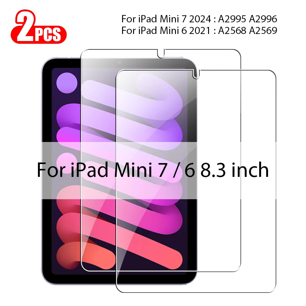 Tempered Glass For Ipad Pro 13 M5 M4 2025 12.9 Air 11 5 4 3 2 M3 M2 Screen Protector A16 10 9 9th 10th Generacion Mini 7 6 Film Car Mobile World