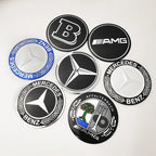 56mm60mm65mm75mm Car Wheel hub Center Cap Badge covers sticker 4pcs Mercedes Benz W204 W205 W212 W213 W177 W176 W117 X253 W247 CM World