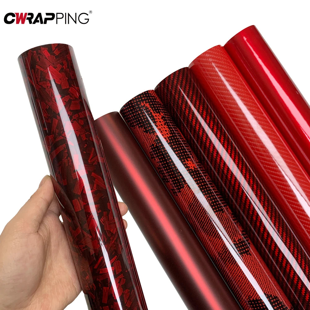 Car Stickers Glossy Red Vinyl Wrap Film Waterproof Vinyl Decorative Self-Adhesive Nti Scratch Film Car Wrap Motorcycle Stickers