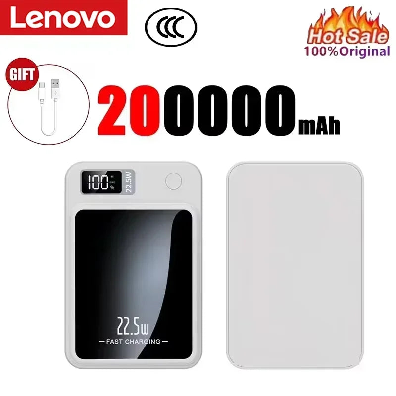 Lenovo 500000mAh Wireless Power Bank Portable Magnetic Fast Charger For Magsafe Auxiliary Battery For Xiaomi Huawei iphone