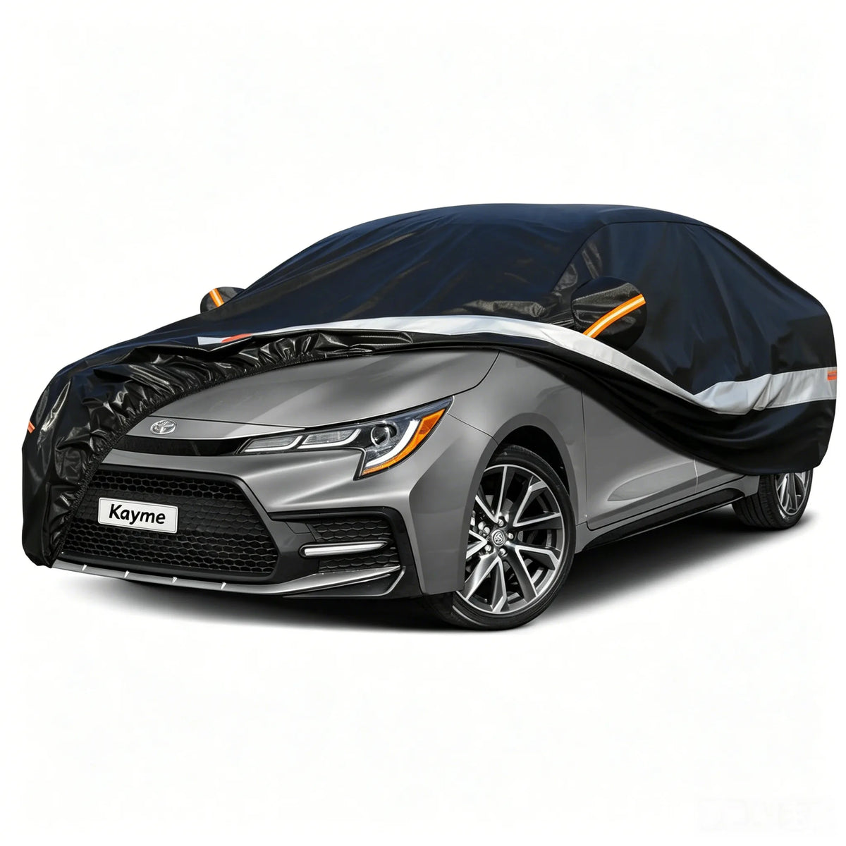 10 Layers Thick Car Cover 100% Waterproof Outdoor Rain Snow UV Dust Sun Protection Full Body Auto Cover All Season Universal Fit