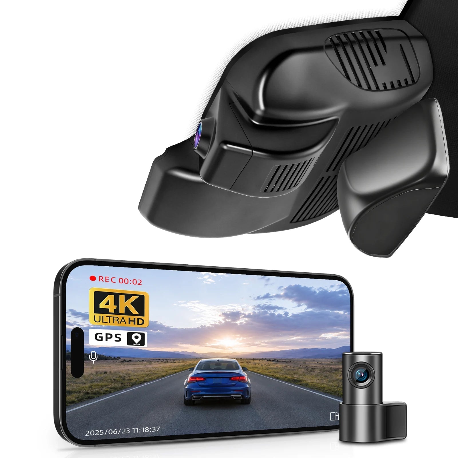 Mangoal 4K WiFi & APP GPS Car DVR Dash Cam For Mercedes Benz GLC Gen2 X254 C254 2021-2026 Model A/B Plug and Play Car Mobile World