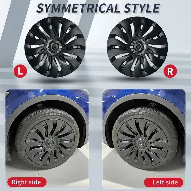 4PCS Hub Cap for Tesla Model Y 19 Inch Performance  Automobile Replacemen Hubcap Full Rim Cover Accessories Wheel Caps 2023 2024